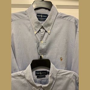 SOLD Mens Ralph Lauren POLO Yarmouth Pinpoint Button Down Dress Shirt Blue